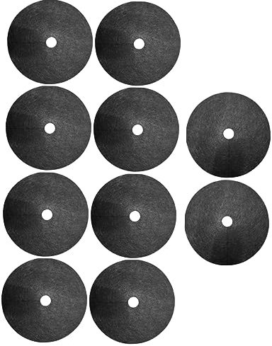 Yardwe Garden Block 10pcs Barrier Control Cloth Membrane Barrier Tree Watering Ring Landscape Fabric Rubber Mulch Tree Ring Barrier Fabric Rubber Tree Ring Ground Cloth Fruit Tree