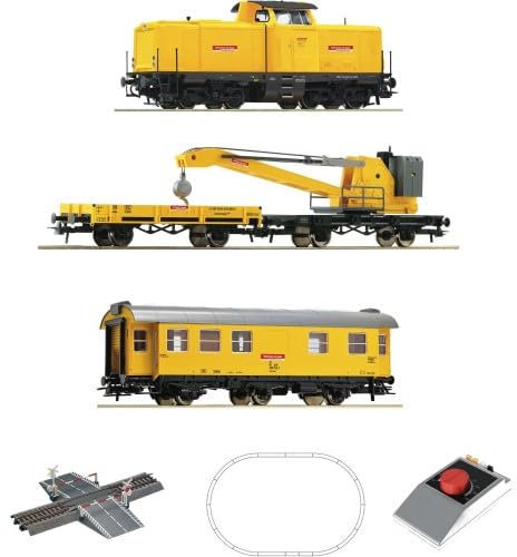 Roco 5100002 H0 Analog Start Set: Diesellokomotive BR 212 mit Kranzug der DB
