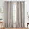 TOPICK 2er Set H 245 x B 140 (cm) Gardinen in Grau für Wohnzimmer Schlafzimmer Küche Leinen Gestreifte Vorhänge Streifen Gardinen mit Tunnelzug Landhausstil Moderne Halbtransparent Vorhänge
