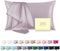 Suatien Mulberry Silk Pillow Cases Standard Size Silk Pillowcase with Zipper Soft Breathable Smooth Cooling Satin Silk Pillow Covers for Sleeping for Hair and Skin (Lavender,20X 26,1Pcs)