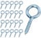 20 PCS Eyelet Screws, Eyed Screw Hook 30mm, Self Tapping Screws, Tightening Screw, Ring Screw, Ceiling Hook, Galvanized Eyebolt, Screw Hole Nail, for Wood, Fixing Wires, Indoor and Outdoor