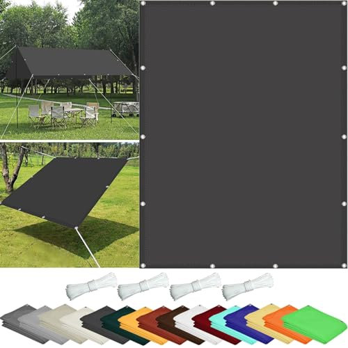 Voile Ombrage Rectangulaire Imperméable 250 x 300 cm Toile Ombrage UV Protection 98% Protection Rayons UV Protection Solaire pour La Couverture VéGéTale Serre Pergola, Anthracite