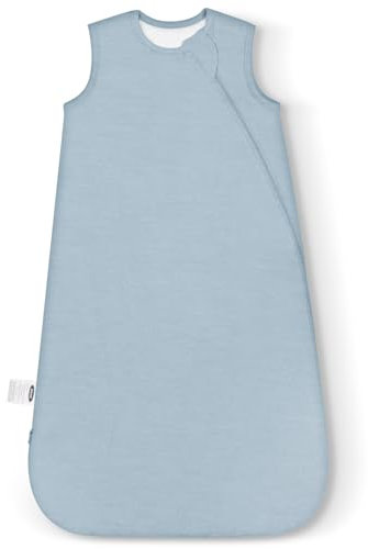 MEXXI Schlafsack, 1,0 Tog, Rayon aus Bambus, ultraweiche, tragbare Decke für Babys, mit 2-Wege-Reißverschlüssen, Alice Blue, 15-24 Monate