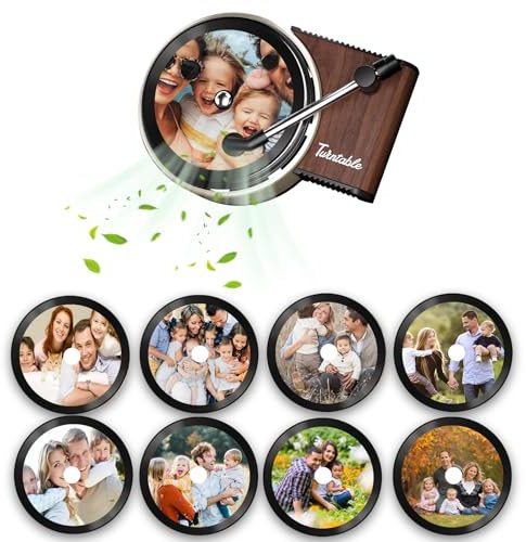 Personalized Photo Car Air Freshener, Exclusive to your Car, Make Every Driving Trip Full of Love and Memories, Gift for Dad, Mom, Best Friends, Colleagues(9pcs) (Black)