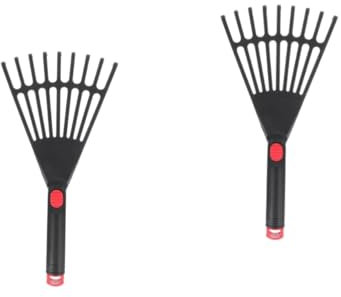 Gadpiparty 2stücke Kleine Gartenrechen Aus Kunststoff Praktisches Gartenwerkzeug Für Entfernen Von Laub Und Gartenpflege Ergonomischer Griff