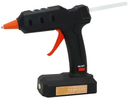 KAKAK Crafting Melting Glue Gun, 50W Wireless Lithium Battery Glue Gun, Home DIY Production Repair Bonding Cordless Hot Melt Glue Gun With 7mm Glue Stick for DIY Arts Quick Home Repairs(SET-2)