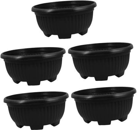 NULYLU 5 Vasi Da Giardinaggio Vasi Da Laghetto Per Piante Acquatiche Vaso Con Fori Di Drenaggio Vasi Da Ninfee Fioriere Per Piante Da Vaso Per Piante Con Drenaggio Fioriere Da