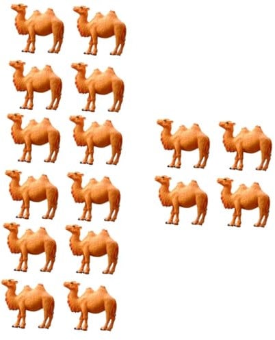 QUMIIRITY 16 STK Tiermodell-Ornament zabawki stymulujące rozwój Educational Toys Kamel Stofftier realistisches Kamelmodell Kamele Mini spielzeuge Tiermodell Kinderspielzeug Kamelfigur Brown