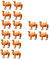 QUMIIRITY 16 STK Tiermodell-Ornament zabawki stymulujące rozwój Educational Toys Kamel Stofftier realistisches Kamelmodell Kamele Mini spielzeuge Tiermodell Kinderspielzeug Kamelfigur Brown