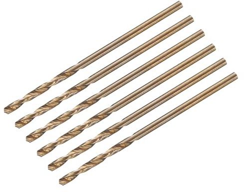 sourcing map 6pcs Jobber Drill Bits 1.5mm (0.059) Black Nitride & Gold Titanium Coated M2 High Speed Steel (HSS) Twist Drill Bits for Stainless Steel Aluminum Alloy Metal
