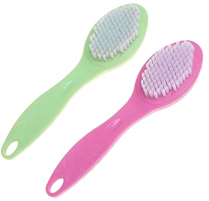 NOLITOY 2stücke Teiliges Dualseitiger Hornhautentferner Fußfeile Aus Natürlichem Material Ergonomisch Für Sanftes Peeling Und Entfernung Von Verhärteter Haut Fußpflege-werkzeug Farbe Zufäl