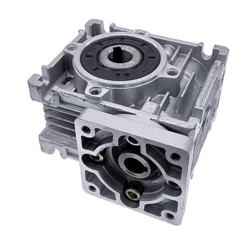 Getriebedrehzahl RV030 Getriebe Nema 23 Schrittmotor Schneckengeschwindigkeitsreduzierer 11 mm Eingang 14 mm Ausgangswelle 5:1 bis 80:1 Untersetzungsverhältnis Schneckengetriebe Reduzierwelle(50:1)