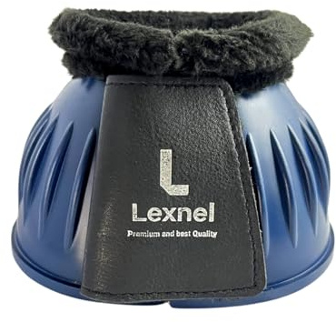 Rubber Bell Boots, Durable Bell Boots for Horse – Superior Hoof Protection and Comfort (Navy Blue, X-Large)
