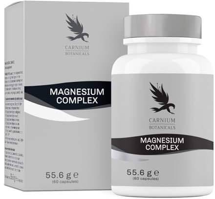 Carnium Botanicals Magnesium Complex – Magnesio Bisglicinato ad Alta Biodisponibilità con Magnesio Citrato, Magnesio Taurato, Vitamina B6 e Manganese – 60 Capsule Vegane