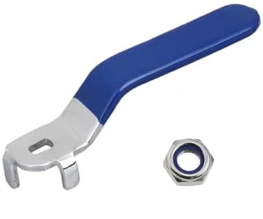 Poignée de robinet à boisseau sphérique, poignée de vanne d'arrêt à levier en métal, poignée de valve quart de tour de rechange pour jardin, cuisine, salle de bain (longueur : 125 mm)