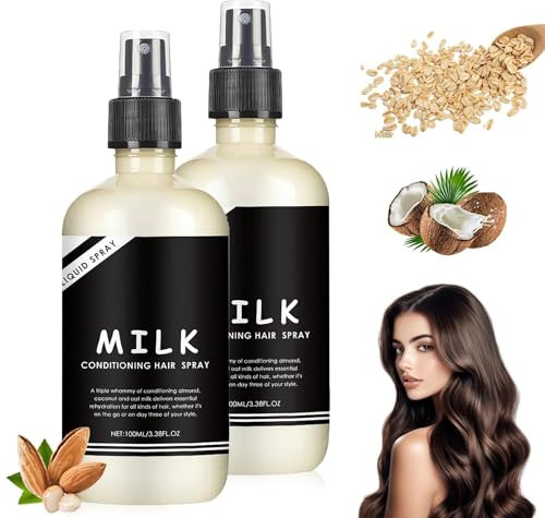 Super Milk Conditioning Hair Primer, Super Milk Hair Conditioner Spray Smooth Hair Care, Nourishing and Smoothing (2 Pcs)