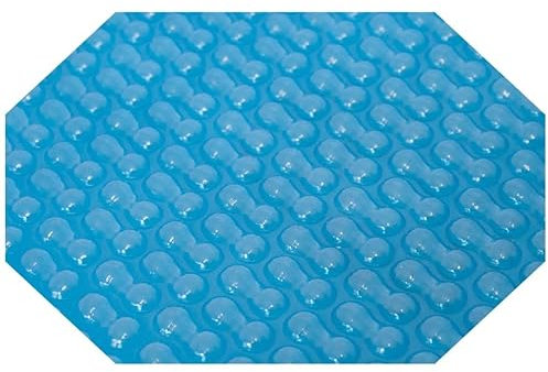 Solarplane Light Blue 400 µm GeoBubble Achteck 610x375cm Erwärmung Folie Pool