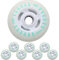 JCCHT Leuchtende Inline-Skate-Räder, 90 mm, 100 mm, 110 mm, 8 Stück, LED-Blinkrollen, 90A PU, für den Ersatz von Rollern im Innen- und Außenbereich,Green Light,90mm