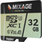MIXAGE 32GB MicroSDXC Card UHS-I U3/V30/A1/C10-100MB/s Read 65MB/s Write, 4K UHD Video Recording - 3D NAND Flash SD Memory Card for Smartphones, Gaming Consoles, Dash/Security & Sports Cameras