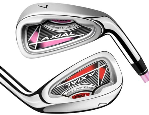 Hierro de golf para niños y niñas, palos de golf #7, hierro para diestros, principiantes, loft de 38 grados, practicar deportes de golf (edad 9-12, #7 (rojo))
