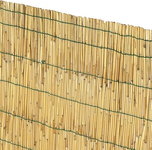 Valla de caña de bambú, estera de sombra, 100 x 300 cm, 1 x 3 m, para cubrir vallas, jardines, barandillas o balcones de bambú