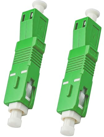 2PCS Glasfaser Adapter LC/APC Buchse auf SC/APC, Stecker Singlemode 9/125um Simplex, Glasfaser-Stecker für zuverlässige Schnittstellenkonvertierung, kompatibel mit verschiedenen Glasfaserkabeln