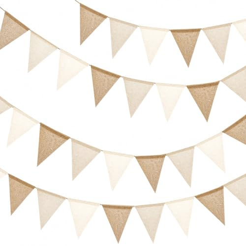 16M Wimpelkette Outdoor, Girlande Wimpelkette Wetterfest, Boho Deko | Wimpelgirlande Wimpelketten für Girlande Hochzeit Geburtstag Babyparty Gartenparty Deko