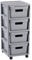 Curver Regal INFINITY mit 4 Schubladen