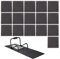 Relaxdays 16x Tappeto Ammortizzante e Insonorizzante per Attrezzi Fitness 60x60 cm, Set da 16, 3 m², Spessore 1 cm, Nero