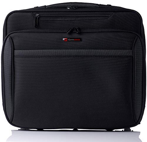alpine swiss Rolling Laptop Briefcase Wheeled Overnight Carry on Bag Up to 15.6 Inches Notebook - Carries Legal Size Files