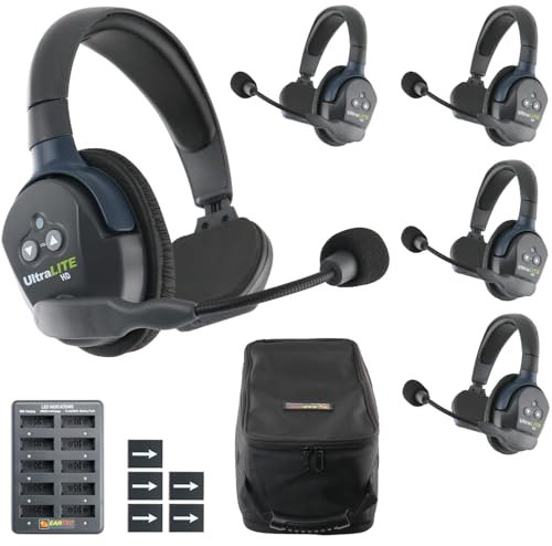 Eartec UL5S Interphone sans fil duplex intégral 5 personnes avec 5 oreillettes ultralite
