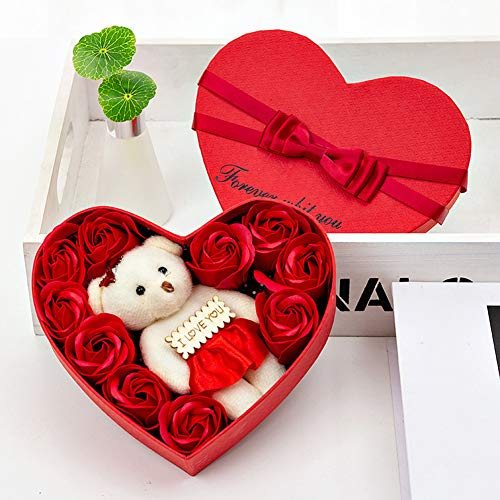 nulala 10pcs konserviert Rosenseife Set duftende Badeseife Rosenblüten in Geschenkbox für Frauen Jugendliche Mädchen Mutter Geburtstage Muttertag