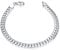 MATERIA Panzerketten Armband Männer - 925 Sterling Silber Herrenschmuck 8mm breit flach rhodiniert SA-125-20 cm