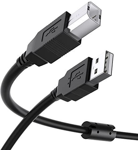 DigitalLife Câble USB Type-B Vers MIDI de 1,8 m - Compatible avec Claviers MIDI, Contrôleurs, Instruments de Musique | Windows 11, macOS 15 et Linux (Model No.: MIDI-AB180-I)