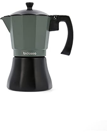 Bidasoa Vera Cafetera Aluminio 9 Tazas Aluminio Apto Vitrocerámica Apto Inducción Libre De Cadmio Y Plomo