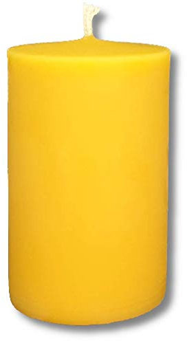 BAYERWALDIMKER | Bienenwachskerze | Stumpen, mittel | 8,1 x Ø 5,1 cm | 148 g | Handgemacht | 100% Bienenwachs | vom Imker aus dem Bayerischen Wald | Kerze | Wachskerze…