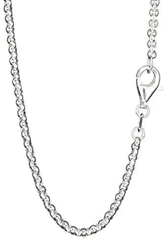 NKlaus Collier Erbskette rund (38cm - 80cm) 925 Sterling Silber Breite: 2,0mm Damen Halskette