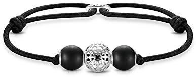 Thomas Sabo Unisex Armband Bead schwarz 925 Sterlingsilber A2078-811-11-L22V