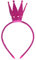 Serre-tête couronne brillante pour filles, serre-tête princesse Alice pour femmes, bébés, enfants, tout-petits, fête d'anniversaire, couvre-chef avec strass, doré, argenté, rose vif (rose vif)