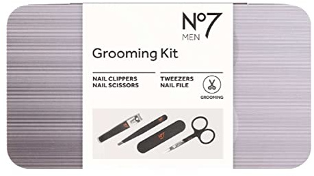 Mens No7 Grooming Gift Set - Stylish Manicure Gift Set for Him, Stocking Fillers, Secret Santa Gifts for Mens with Topline Thank You Card.