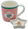 MIK funshopping Tasse de Noël | Tasse en céramique de qualité supérieure avec design de Noël | Idéal pour les boissons chaudes et froides | Christmas Wishes 320 ml avec bol à pâtisserie
