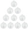 PORI 10 x Weihnachtsschmuck, transparenter Kunststoff, durchsichtig, Christbaumkugel, Ornament, Geschenkbox, Dekoration