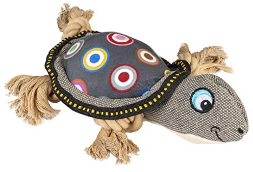 Duvoplus, Canvas Schildkröte, 27 x 21 x 10 cm, Grau, Spielzeug, Grau, Hund