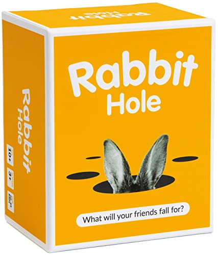RABBIT HOLE Dyce Games The What Will Your Friends Fall for? Party Game - Familienfreundliches Kartenspiel - Ab 10 Jahren - 3-16 Spieler - Englisch