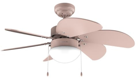 Cecotec - Ventilatore da Soffito con luce EnergySilence Aero 3600 Vision Full Nude, 50 W, Diametro 92 cm, 3 Velocità, 6 Lame Reversibili, Inverno-Estate, Utilizzo Facile, Interruttore a Catena