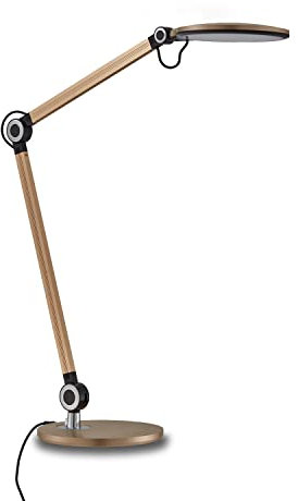 KHG LED-Schreibtischleuchte in Gold, dimmbar mit Touchschalter, 1-flammig, Farbwechsel CCT (Weißspektrum) 3.000-6.500 K, 480 lm Lichtleistung, 10 W Gesamtleistung, für Arbeitszimmer und Büro