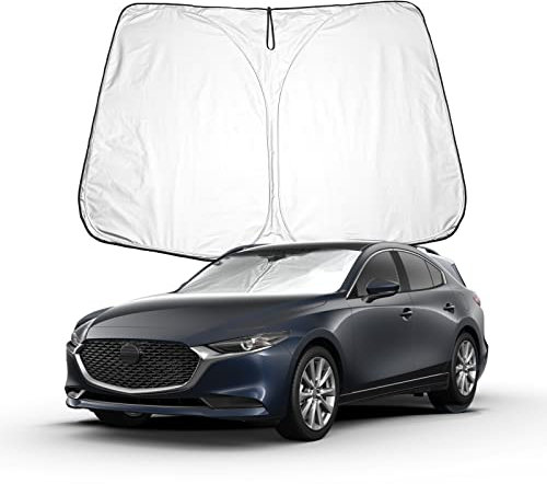 BIXUAN Mazda 3 2024 Parasol Compatible con Mazda3 2019-2023 2024 2025 Parabrisas para el Coche Mazda 3 Cubierta de Parabrisas Delantero Parabrisas para Parabrisas Delantero Bloqueo UV Cubierta