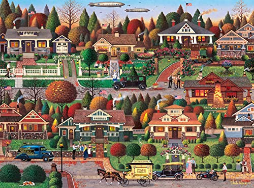 Buffalo Games - Silver Select – Charles Wysocki – Tag der Arbeit in Bungalowville – 1000 Teile Puzzle
