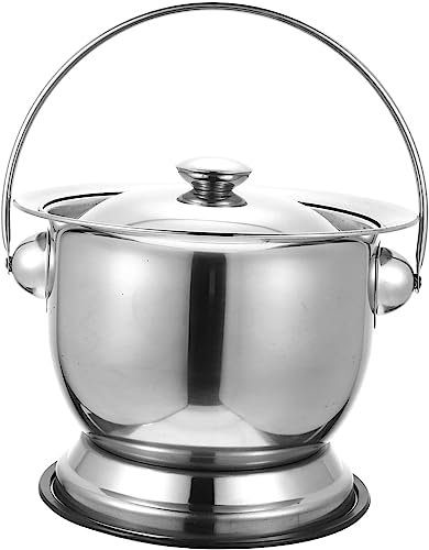 Edelstahl-Urineimer Tragbare Toilette Auto Urinale für Männer Urinale für Frauen Bettpfannen Pee Flasche Töpfchen Urin Topf Nacht Pee Halter Covered Spittoon Bed Pan
