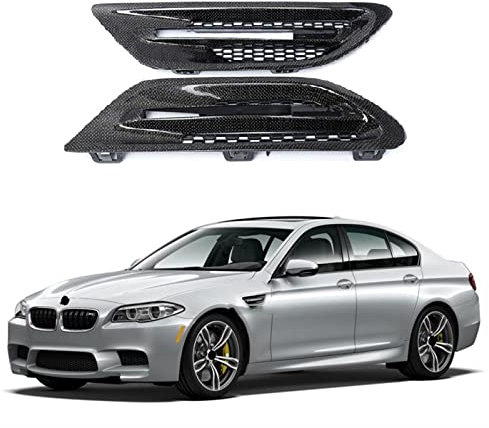 WITTSY Seitliche Kotflügelverkleidung Aus Echtkohlefaser Für B&M&W M-Serie F10 M5 2010-2016 Leichte Grillöffnungen Zubehör